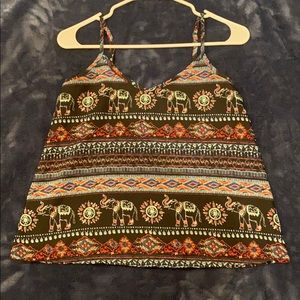 Hollister Patterned Satin Tank Size XS